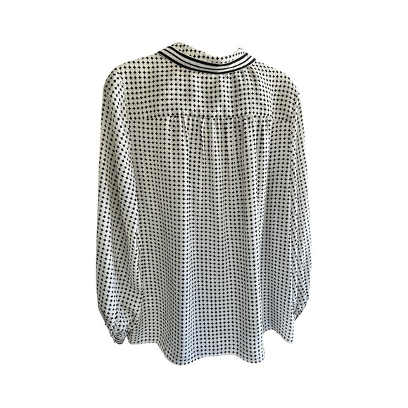 MAX STUDIO, WOMENS CHIC, BUTTON DOWN TOP IN BLACK & WHITE. NO SIZE - Picture 6 of 8